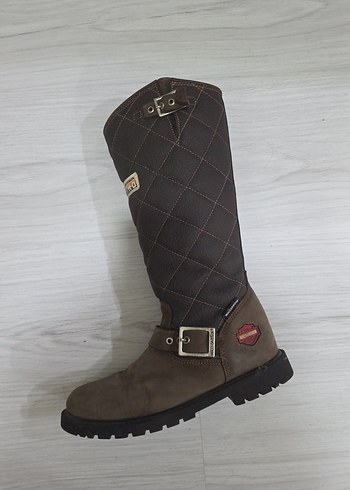 34 numara Kahverengi Tokalı Biker çocuk Bot - Görsel 2