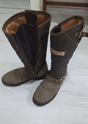 34 numara Kahverengi Tokalı Biker çocuk Bot - Görsel 3