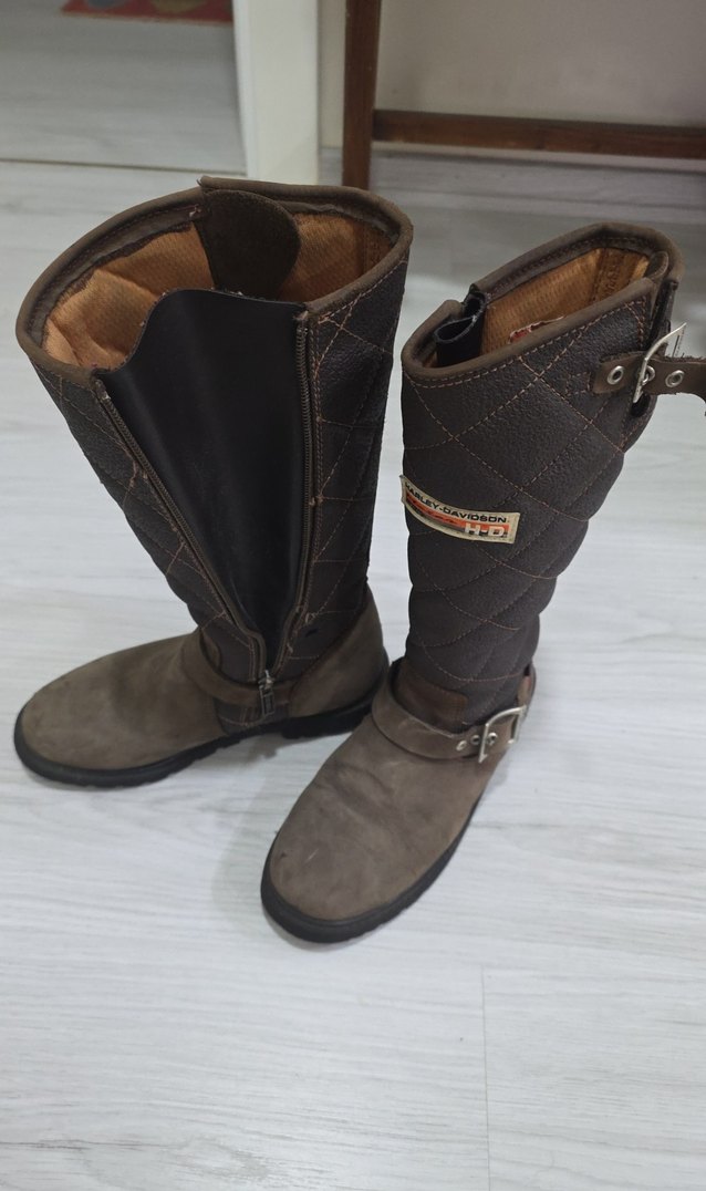 34 numara Kahverengi Tokalı Biker çocuk  Bot - Görsel 3