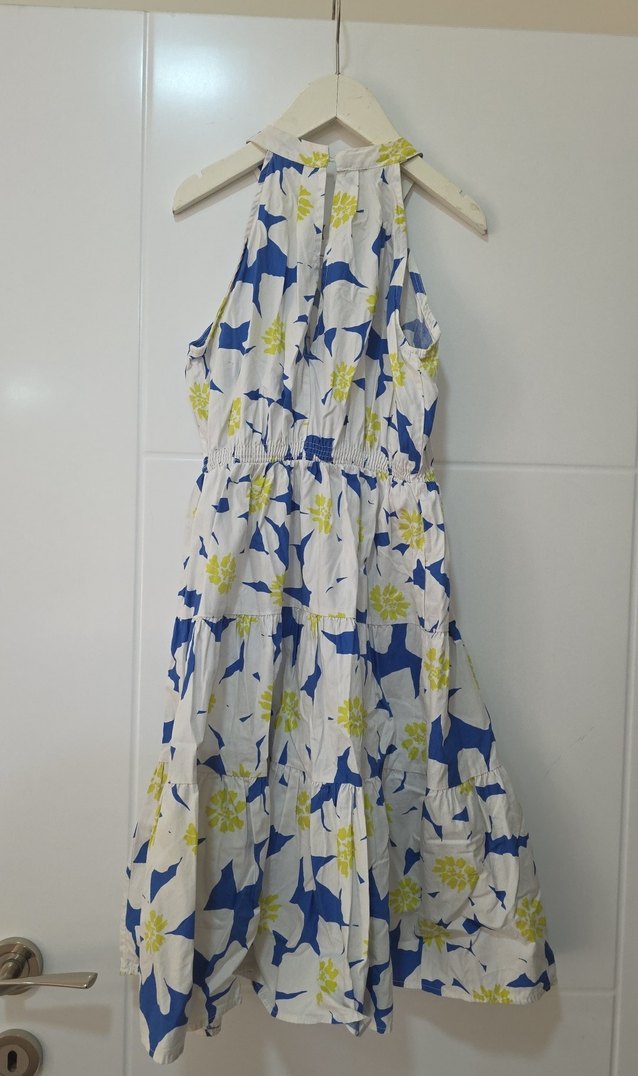 Kolsuz Bohem Çiçek Desenli Kız Elbisesi - Görsel 2