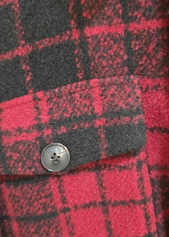 Bordo Ekose Erkek Yün Ceket - Görsel 3