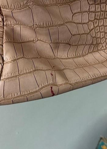 Pembe Deri Yılan Desenli Kadın Çanta - Görsel 4