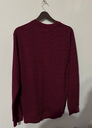 Bordo Erkek Uzun Kollu Sweatshirt - Görsel 3