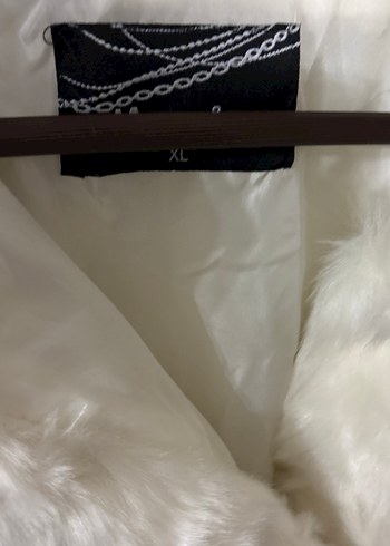 Beyaz Kadın Peluş Suni Kürk Ceket - Görsel 2