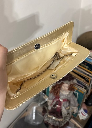 Bej Saten Kadın Çanta El Yapımı - Görsel 4