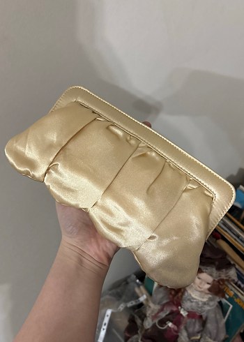 Bej Saten Kadın Çanta El Yapımı - Görsel 3