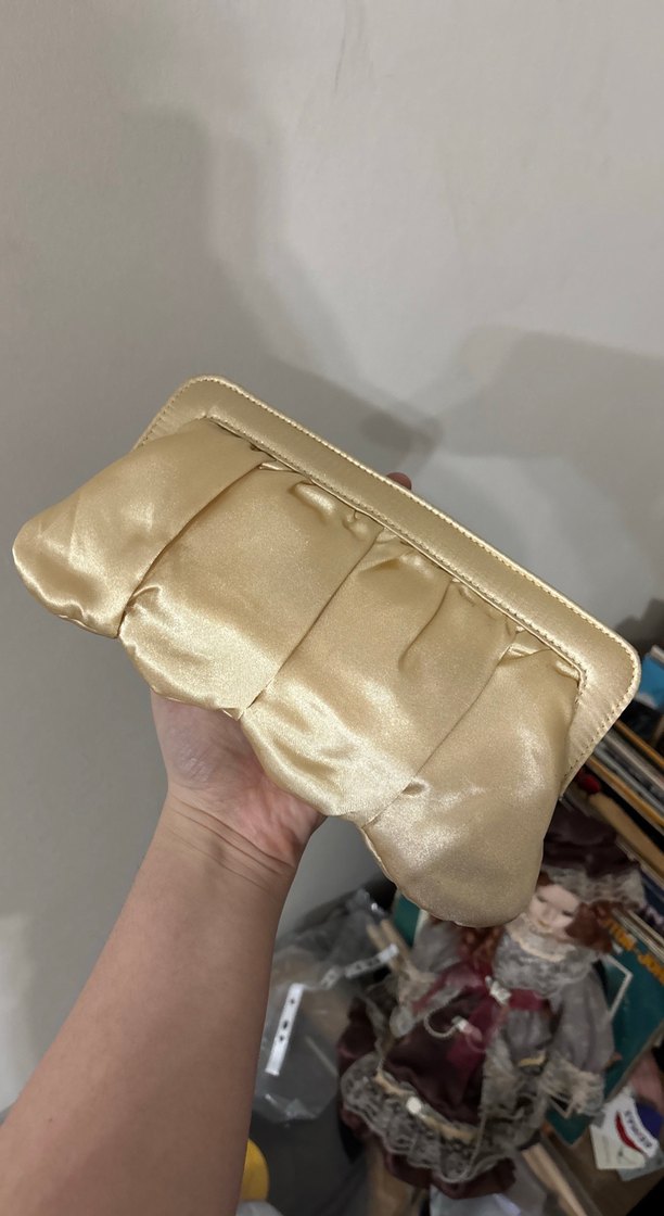 Bej Saten Kadın Çanta El Yapımı - Görsel 3