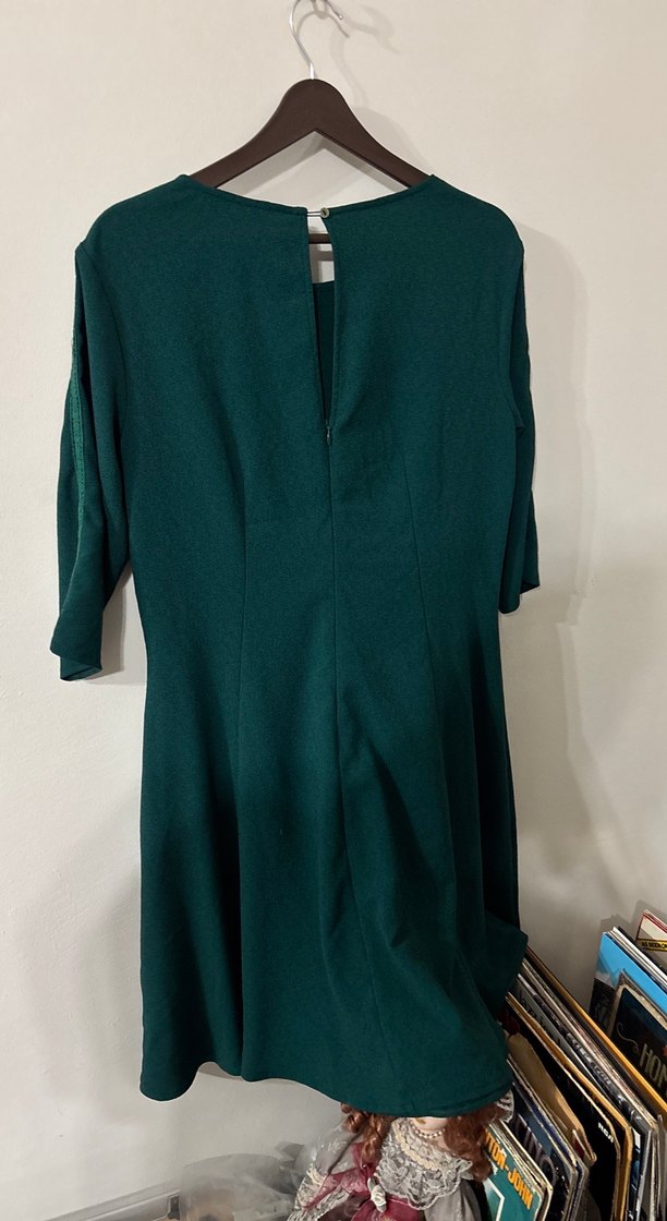 Yeşil Midi Bohem Salaş Kadın Elbise - Görsel 3