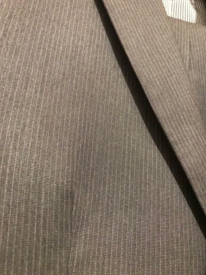 Fabrika çizgili füme takım elbise - Görsel 2