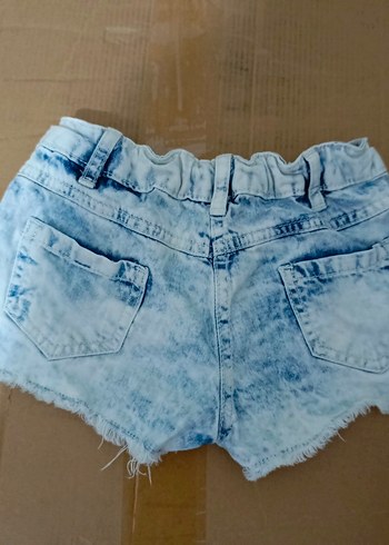 5 Yaş Beden mavi Renk Mavi mini Denim Şort
