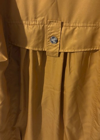 Sarı Midi Kadın Yağmurluk Fermuarlı - Görsel 3