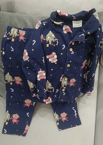 Lacivert Baskılı erkek çocuk pijama Takımı - Görsel 4