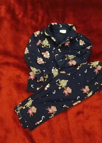 Lacivert Baskılı erkek çocuk pijama Takımı - Görsel 2