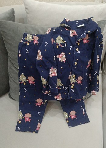 Lacivert Baskılı erkek çocuk pijama Takımı - Görsel 3