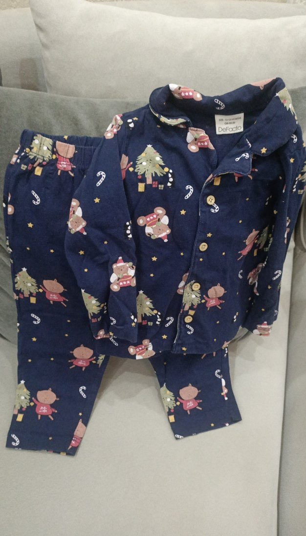 Lacivert Baskılı erkek çocuk pijama Takımı - Görsel 4