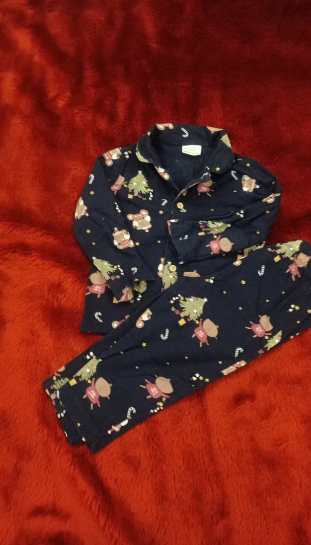 Lacivert Baskılı erkek çocuk pijama Takımı - Görsel 2