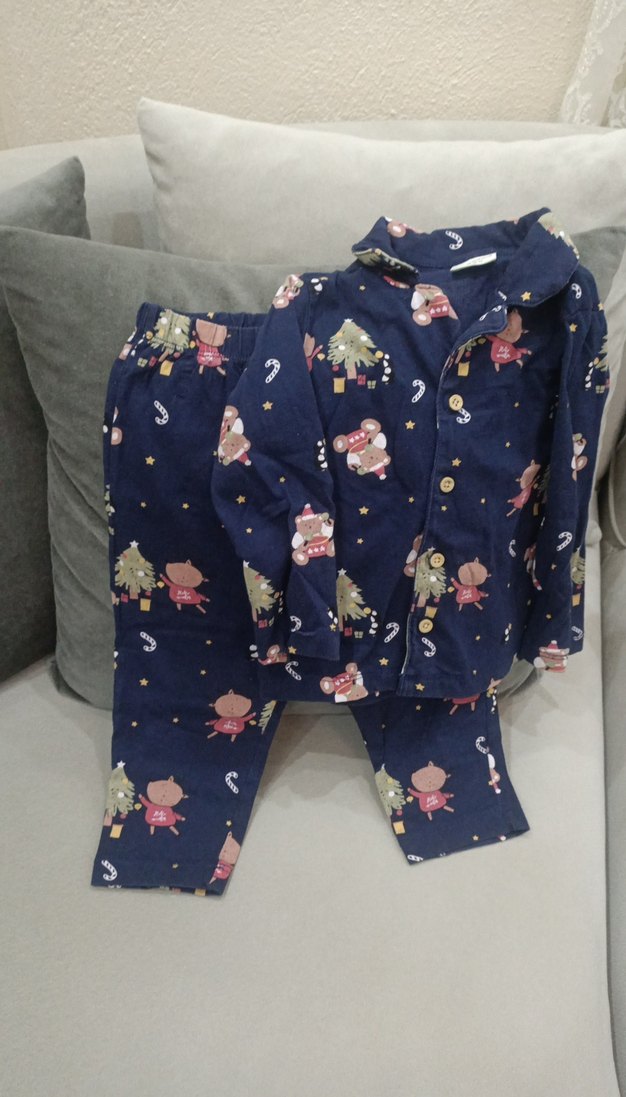 Lacivert Baskılı erkek çocuk pijama Takımı - Görsel 3