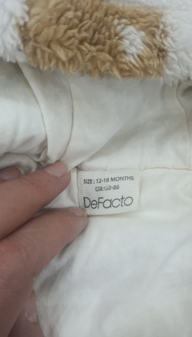 Kız Çocuk Kapüşonlu Ayıcık Desenli Mont - Görsel 5