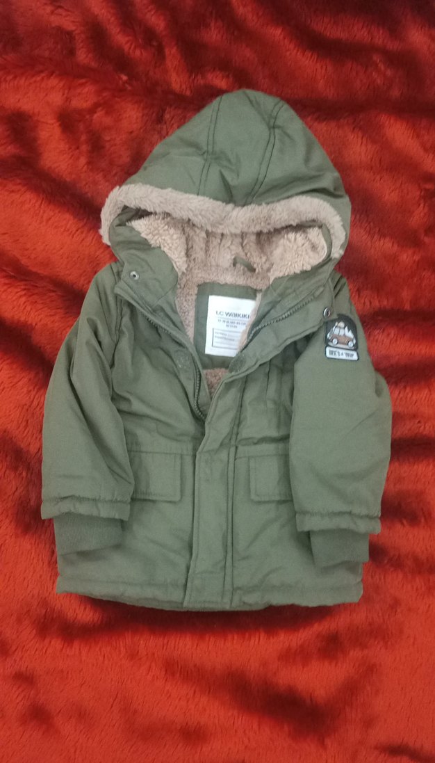 Kapüşonlu, Kürklü Erkek Çocuk Mont - Görsel 2