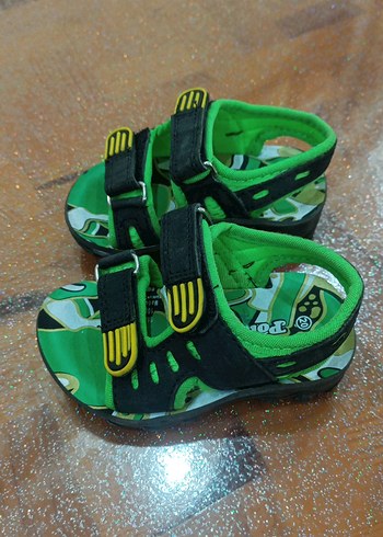 Yeşil Yılan Desenli Erkek Çocuk Sandalet - Görsel 4