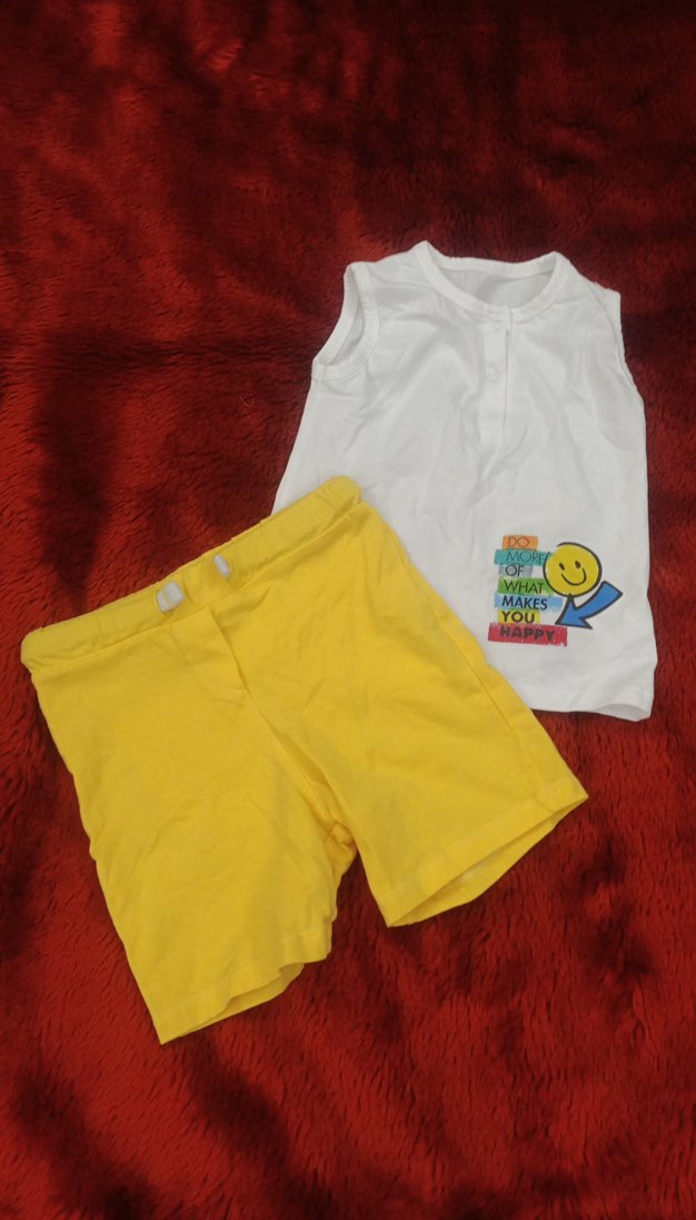 Kitikate Sarı Erkek çocuk Şort üst takım - Görsel 3
