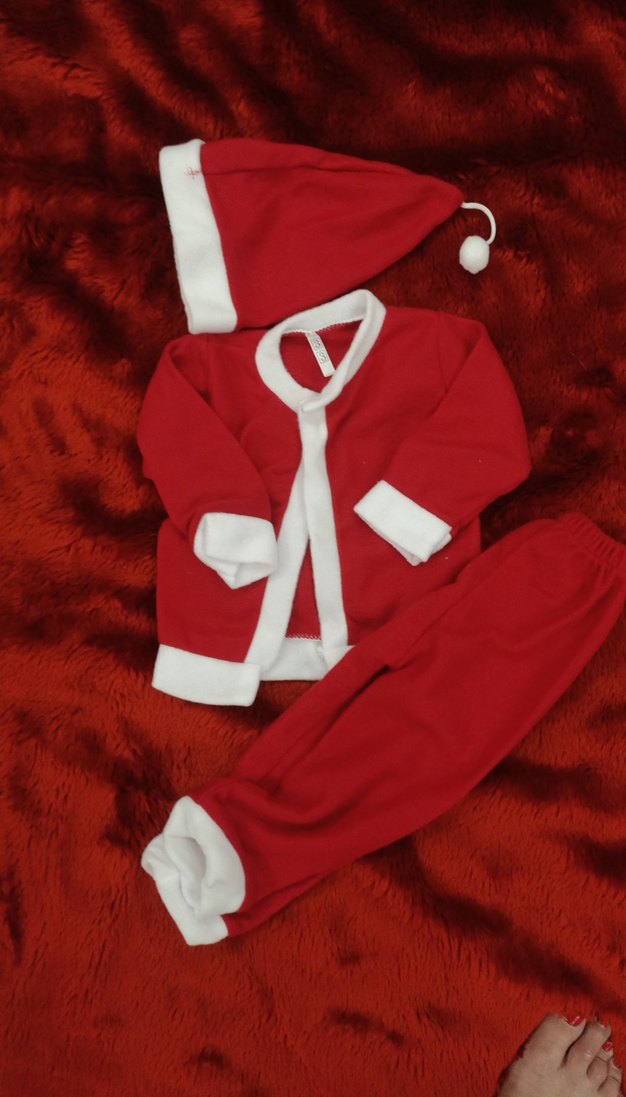 Kırmızı Kürklü Çocuk Kostümü - Görsel 5