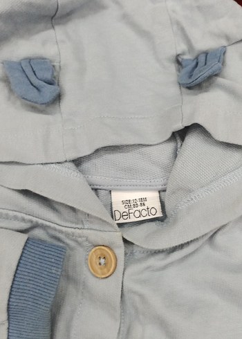 Mavi Kapüşonlu Erkek Bebek Takımı - Görsel 6