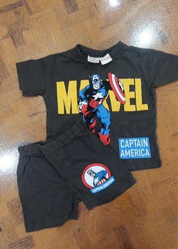 Marvel Ki
aptan Amerika Baskılı Erkek Çocuk Takımı - Görsel 2