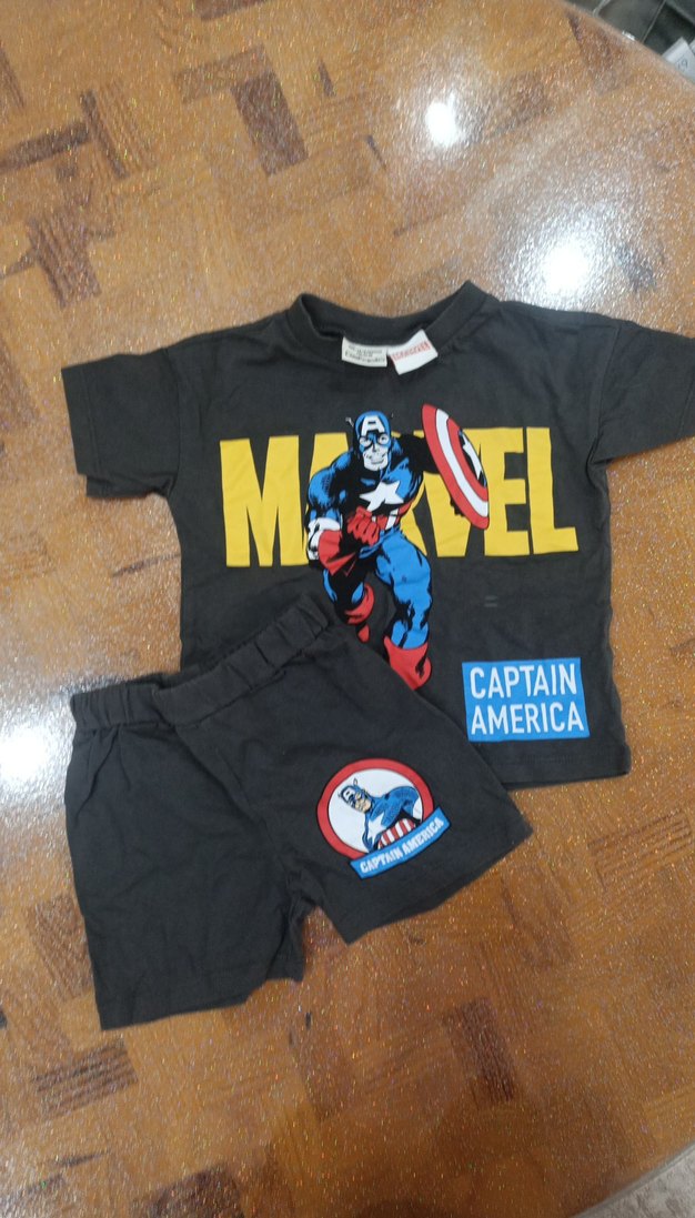 Marvel Ki
aptan Amerika Baskılı Erkek Çocuk Takımı - Görsel 2