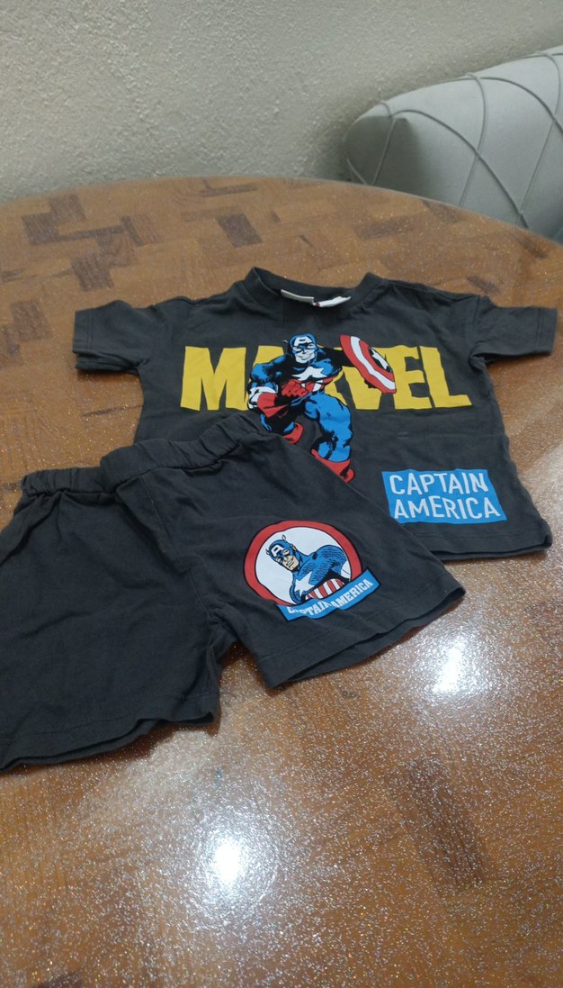 Marvel Ki
aptan Amerika Baskılı Erkek Çocuk Takımı - Görsel 4