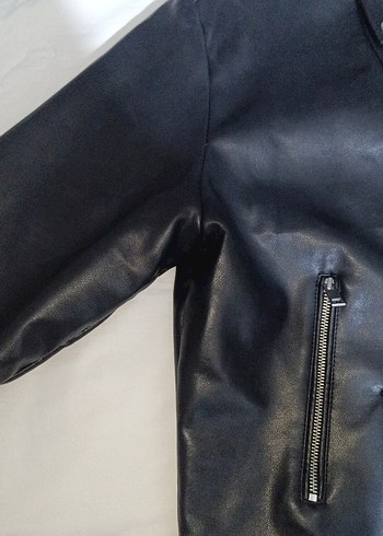 xl Beden siyah Renk |DEFACTO| Siyah Deri Biker Ceket