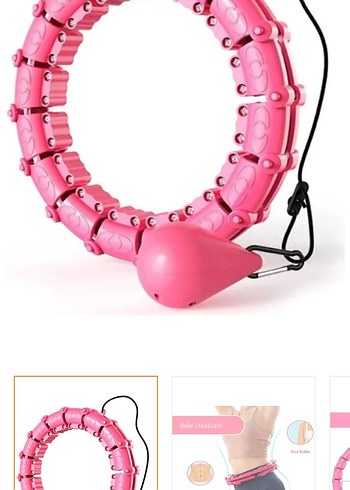 Hulahop Desenli Pembe Pilates Halkası