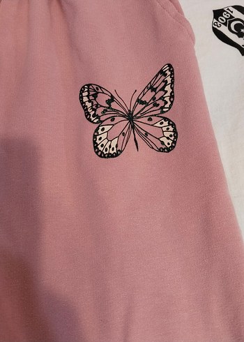 Koton Nakışlı Pembe Rahat Kesim Eşofman Altı