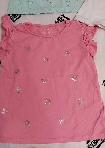 LC Waikiki Pembe Kız Çocuk Payetli Tişört