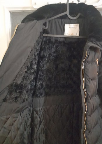 POINTBACK Siyah Kürklü Kadın Kışlık Mont - Görsel 2