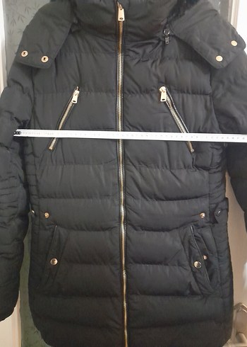 POINTBACK Siyah Kürklü Kadın Kışlık Mont - Görsel 5