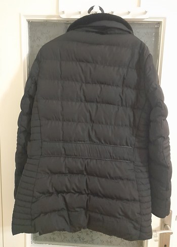 POINTBACK Siyah Kürklü Kadın Kışlık Mont - Görsel 7