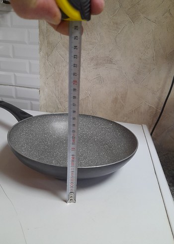 Gri Granit Görünümlü wok Tava - Görsel 4