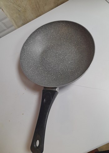 Gri Granit Görünümlü wok Tava - Görsel 3