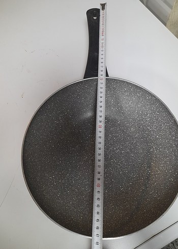 Gri Granit Görünümlü wok Tava - Görsel 5