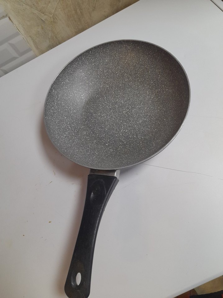 Gri Granit Görünümlü wok Tava - Görsel 3