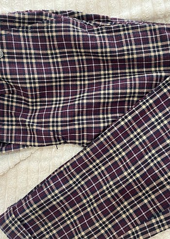 kareli pull bear kalem pantolon - Görsel 2