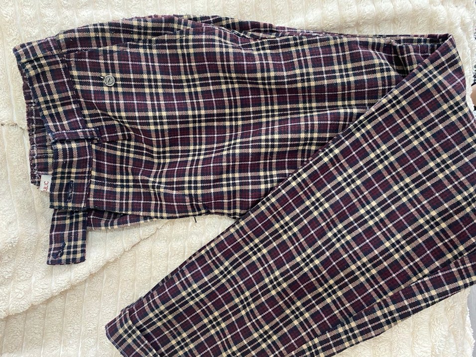 kareli pull bear kalem pantolon - Görsel 2