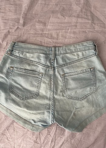 Bej Mini Kadın Denim Şort - Görsel 2