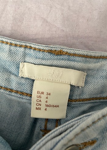 Bej Mini Kadın Denim Şort - Görsel 3