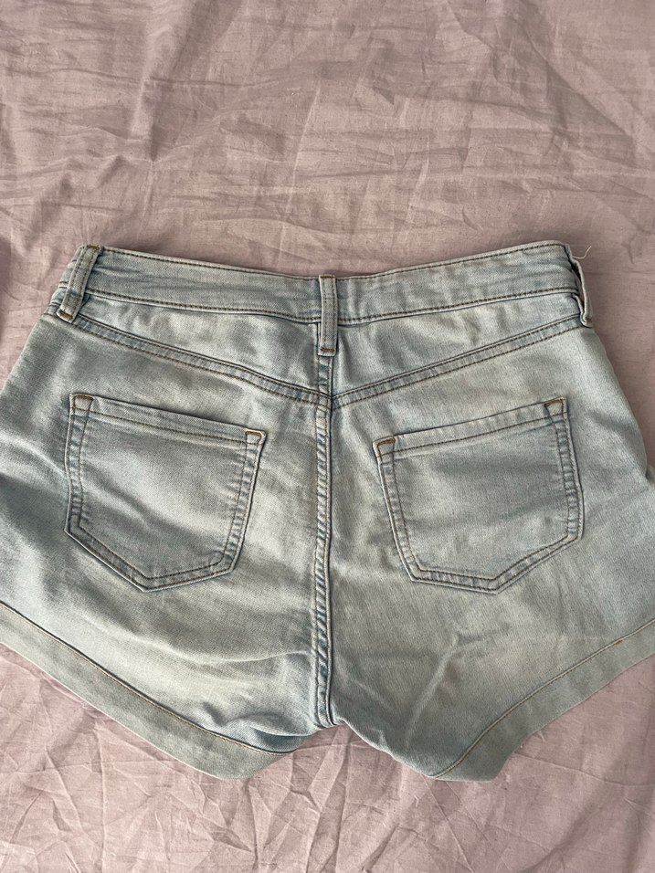 Bej Mini Kadın Denim Şort - Görsel 2