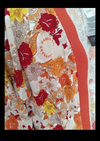 Çiçek Desenli, Uzun, Bol Kesim Kadın Kimono - Görsel 5