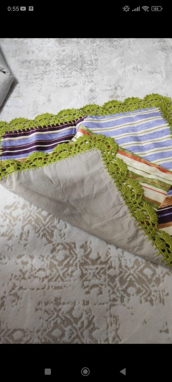 Renkli Nakışlı Örgü Çocuk Battaniyesi - Görsel 2