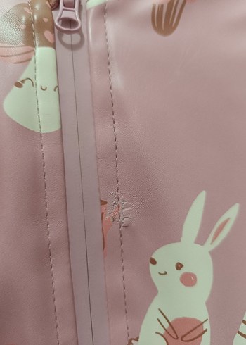 Kürklü Pembe Desenli Bebek Tulumu - Görsel 3