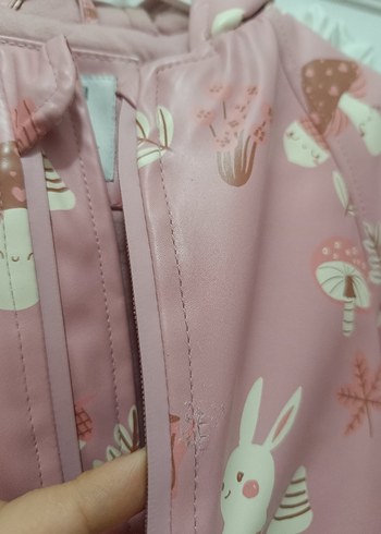 Kürklü Pembe Desenli Bebek Tulumu - Görsel 4